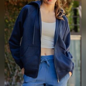 Rae Mode NWOT Fleece French Terry Full Zip Up Hoodie Medium